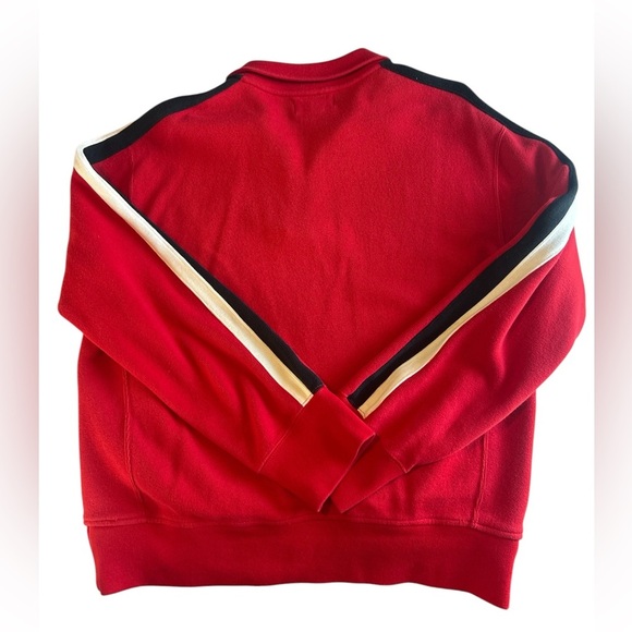 Vintage Polo by Ralph Lauren Red Zip Up Sweater with High Collar - Picture 2 of 7